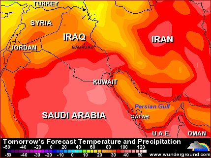 Iraq weather map