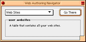 Web Authoring Navigator