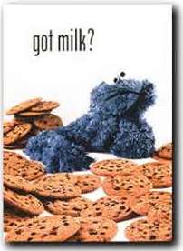 Cookie Monster got milk