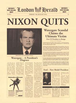 London Herald Nixon Quits