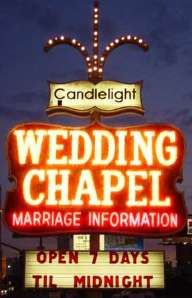 Candlelight wedding chapel, Las Vegas