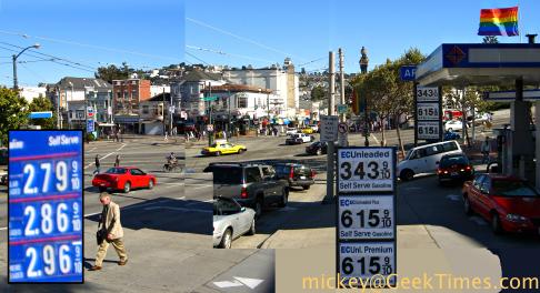 expensive gas, Castro @ Market