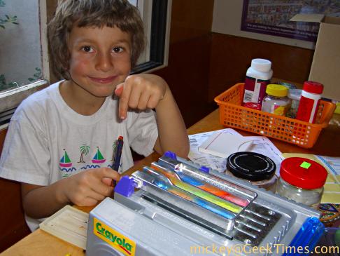Isaac's crayon maker