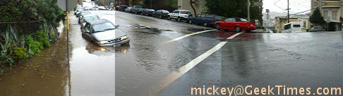 flooded Saab, 17th at Roosevelt
