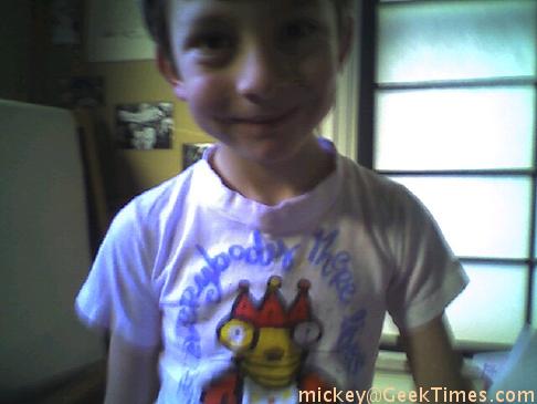Isaac's tee-shirt
