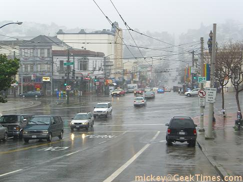 rainy day in the Castro