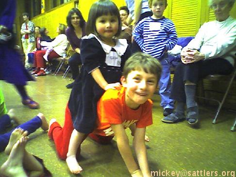 Isaac and Fresia at family folk-dancing