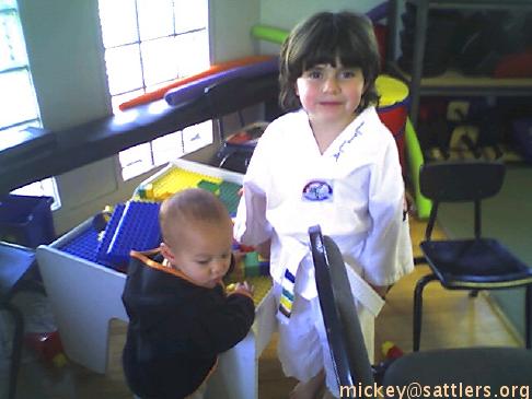 Hapkido: baby Declan & Lila