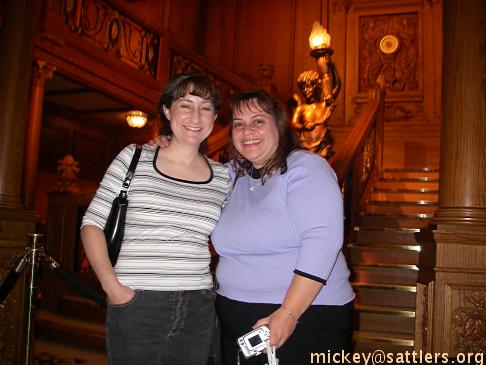 Pamela & Shirley near the RMS Titanic grand staircase