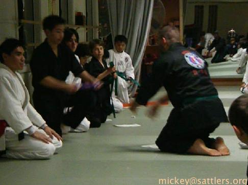 Mickey gets his Hapkido purple belt