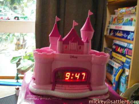 Lila's Disney princess alarm clock