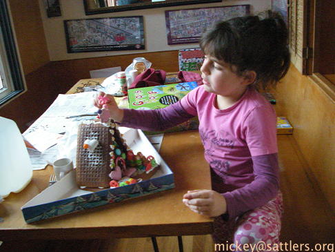 Lila's gingerbread house