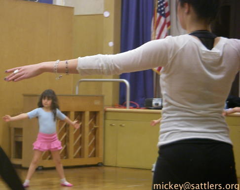 Lila's first ballet class