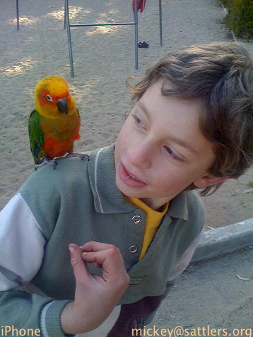 Isaac w/ parrot