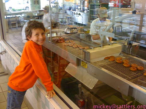 Isaac at Krispy Kreme