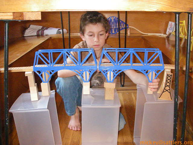 Isaac's elevated train set-up