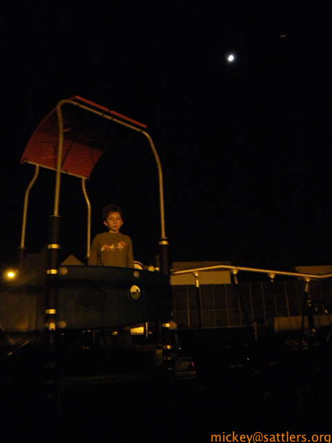 night-time on the play structure