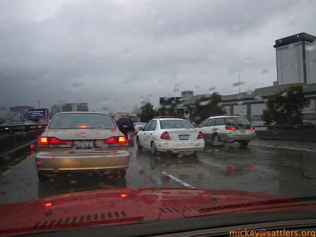 rainy Central Freeway