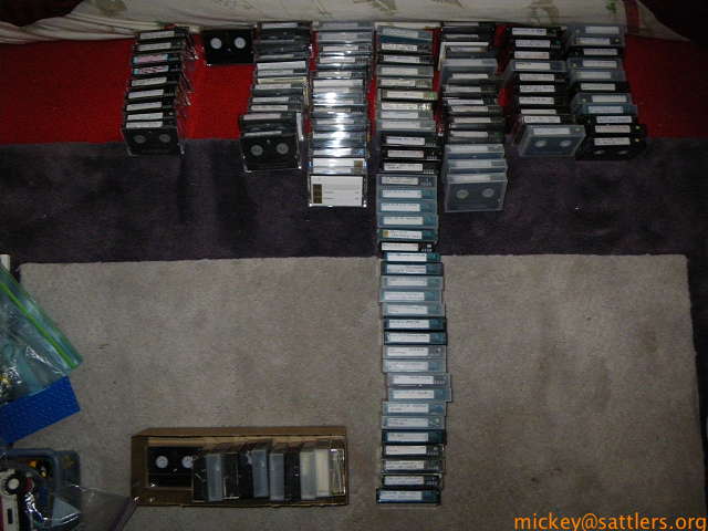 DV tapes, by year