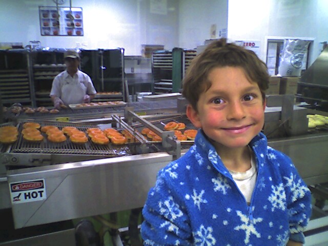 Isaac at Krispy Kreme