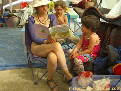 Kids Camp: Rose reads to Lila & Isaac
