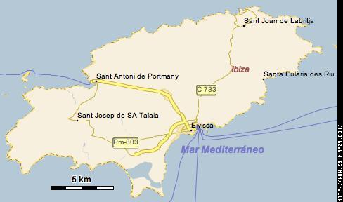 Ibiza driving map