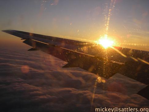 JFK airborne sunset