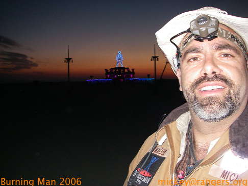 Burning Man 2006: Ranger Mickey self-portrait