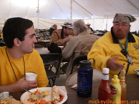Burning Man 2006: Rangers: ESD in the commissary