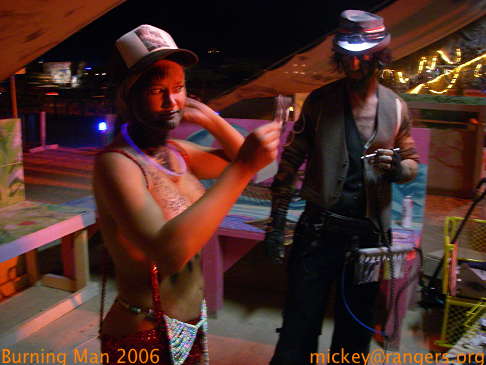 Burning Man 2006: nighttime: body-paint time