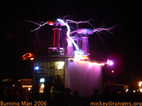 Burning Man 2006: nighttime: Megavolt