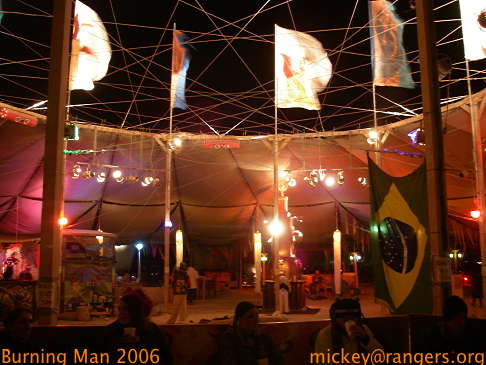 Burning Man 2006: nighttime: Center Camp Café