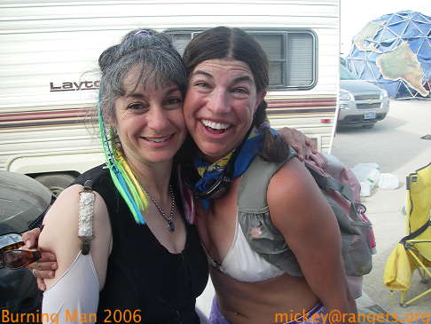 Burning Man 2006: Rose with cousin Judy