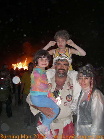 Burning Man 2006: nighttime: our family portrait