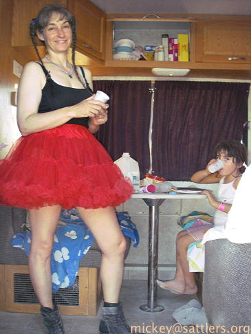Burning Man 2007: Ranger Widow Rose tends house