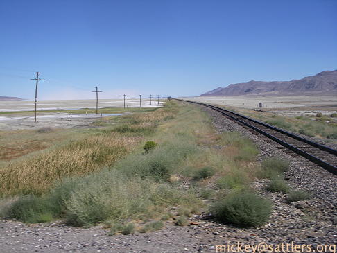 Burning Man 2007: railroad tracks after Gerlach, towards Trego Trench