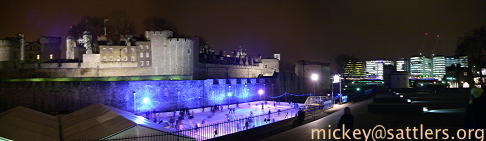 ice-skating at the Tower of London