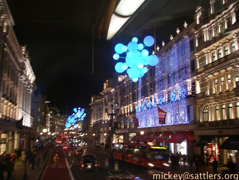 Christmas decorations on the high street