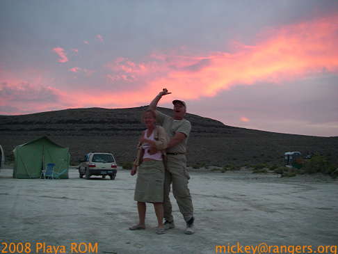 Burning Man 2008 Playa ROM - Tahoe, Lefty, sunset
