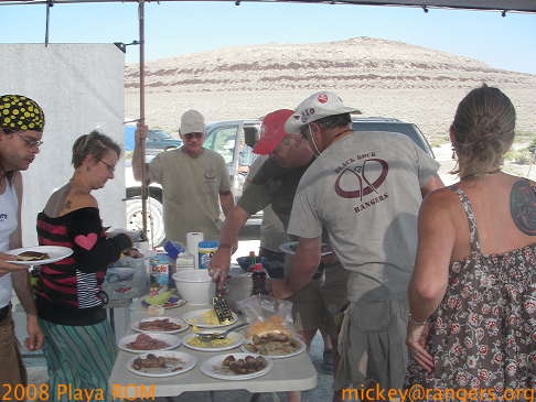 Burning Man 2008 Playa ROM - breakfast buffet