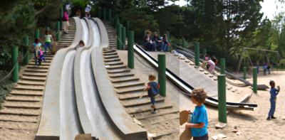 slides, childen's playground, golden gate park, san francisco