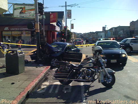 hit-and-run car accident, Clement at 6th, San Francisco