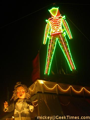 The Man: with Laughing Sally, nighttime view II