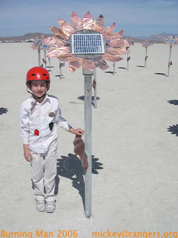 Burning Man 2006: Isaac & solar sunflowers