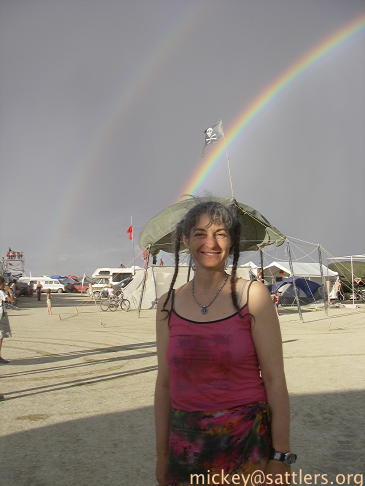 Burning Man 2007: Kidsville - Rose with double rainbow